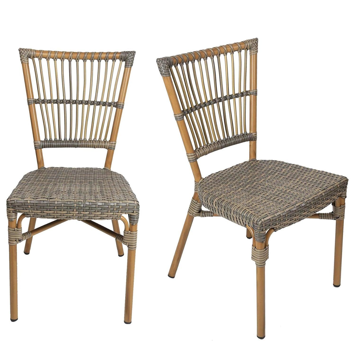 Light wicker dining online chairs