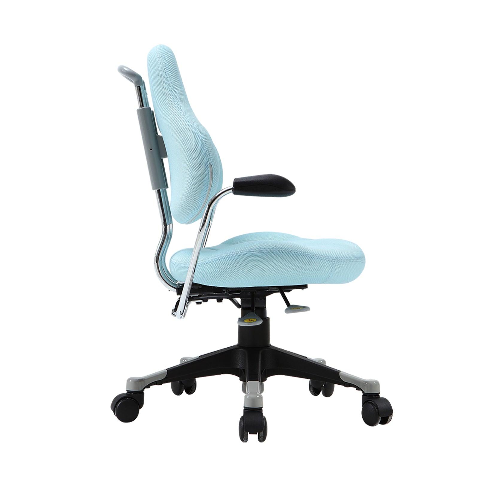 Ergonomic Kids Desk Chair Children Study Swivel Chair with Adjustable Height, Blue - Luckyermore