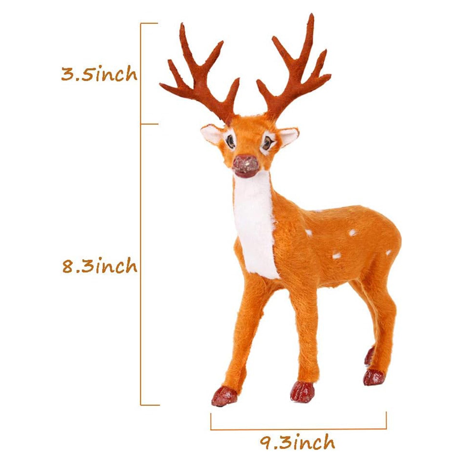 11.8" Craft Christmas Decoration Ornaments Simulation Christmas Reindeer for Home Festival Gift - Luckyermore