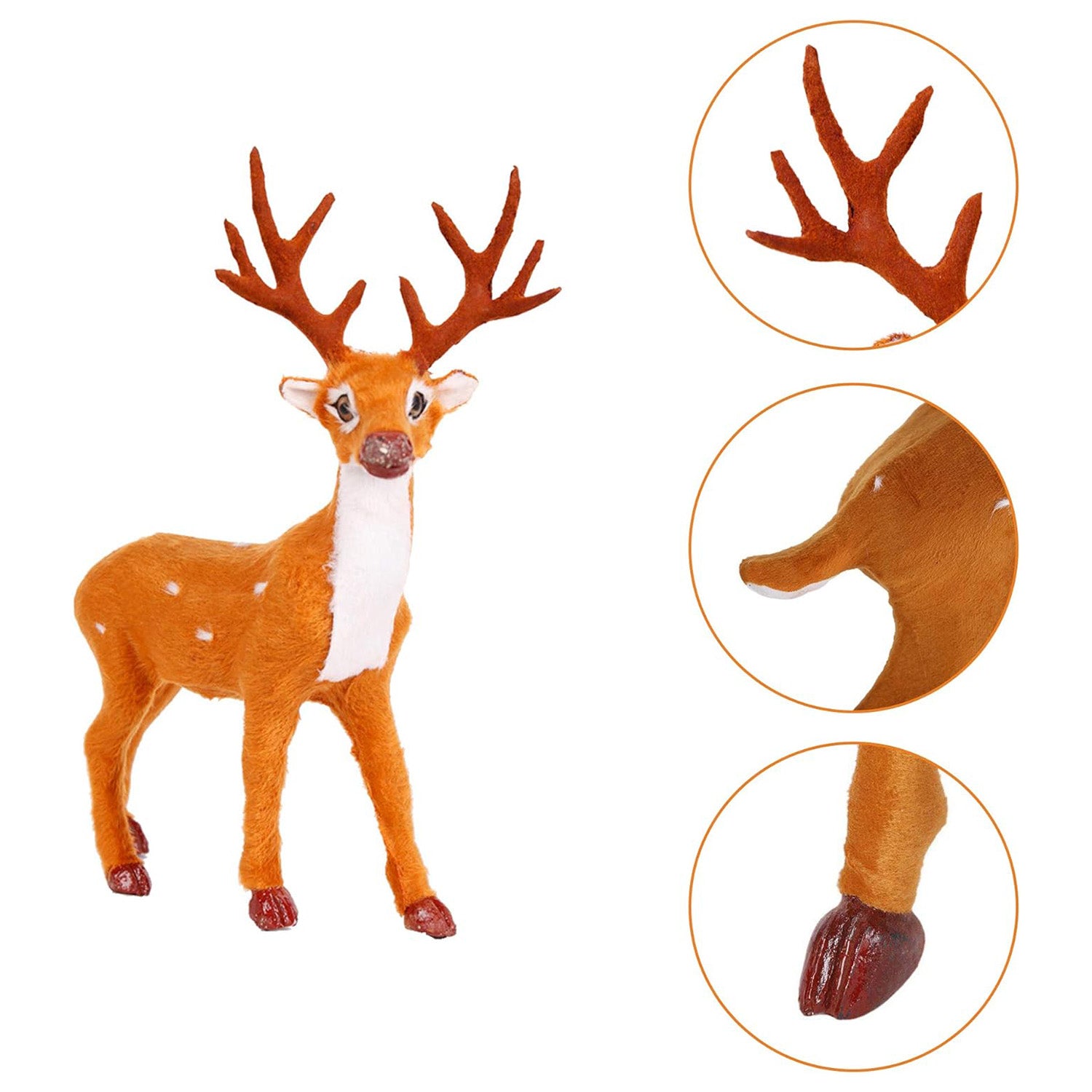 11.8" Craft Christmas Decoration Ornaments Simulation Christmas Reindeer for Home Festival Gift - Luckyermore