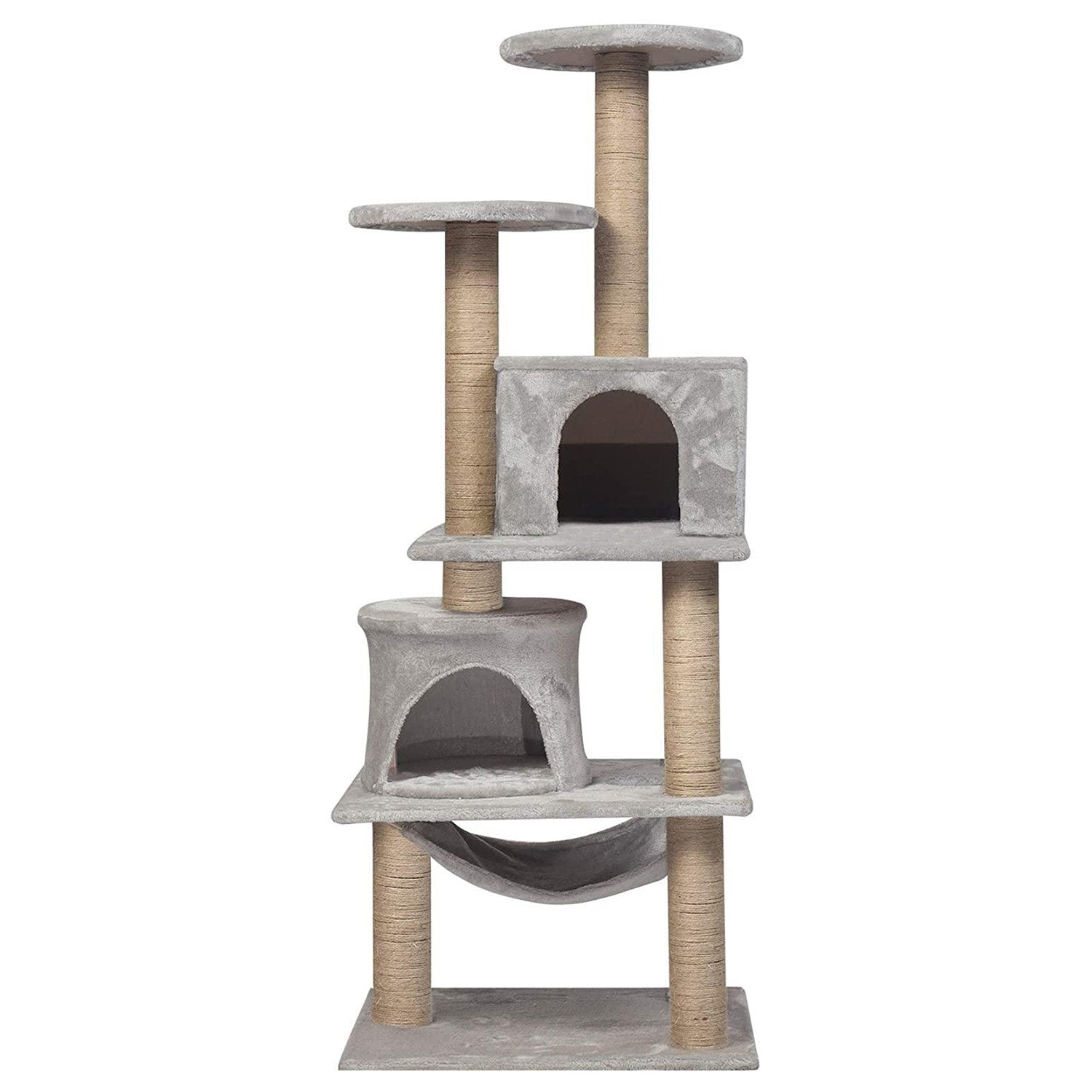 Condo Pet Furniture Multi-Level Kitten Activity Tower Play House with Sisal Scratching Posts Perch - Luckyermore