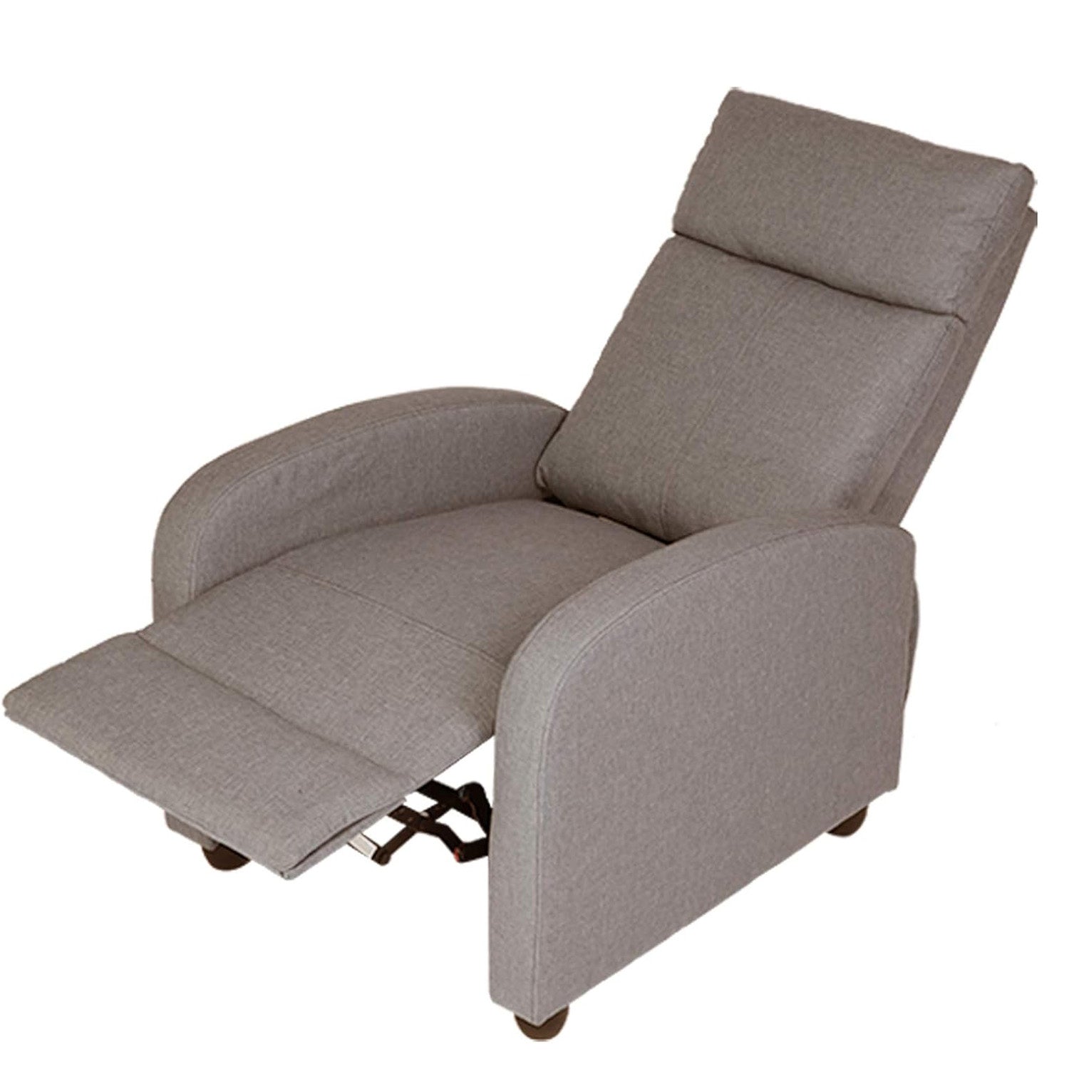 Adjustable Fabric Recliner Chair Ergonomic Recliner Sofa Padded Seat w/Thick Cushion & Backrest