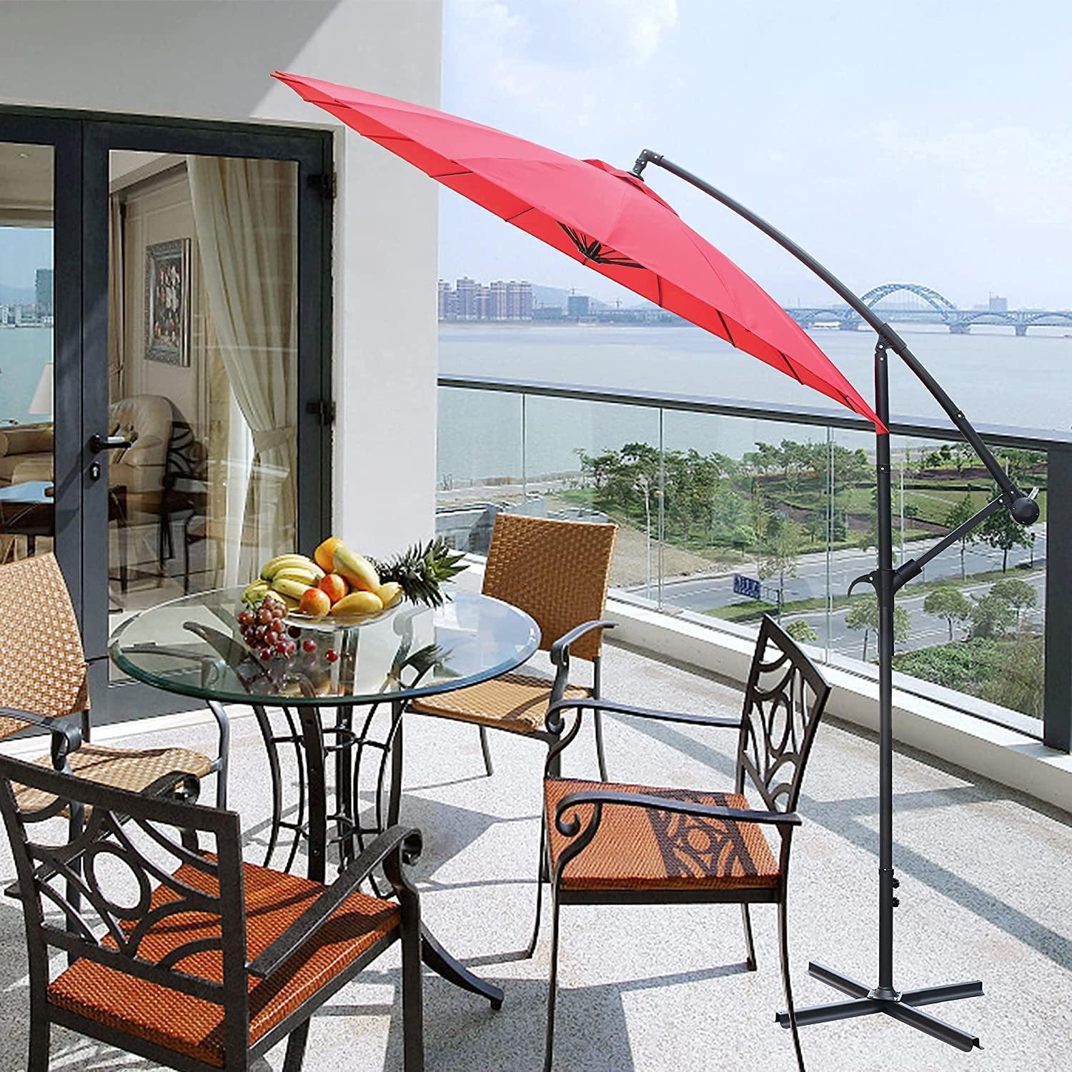 9.8FT Outdoor Adjustable Hanging Patio shops Umbrella-big