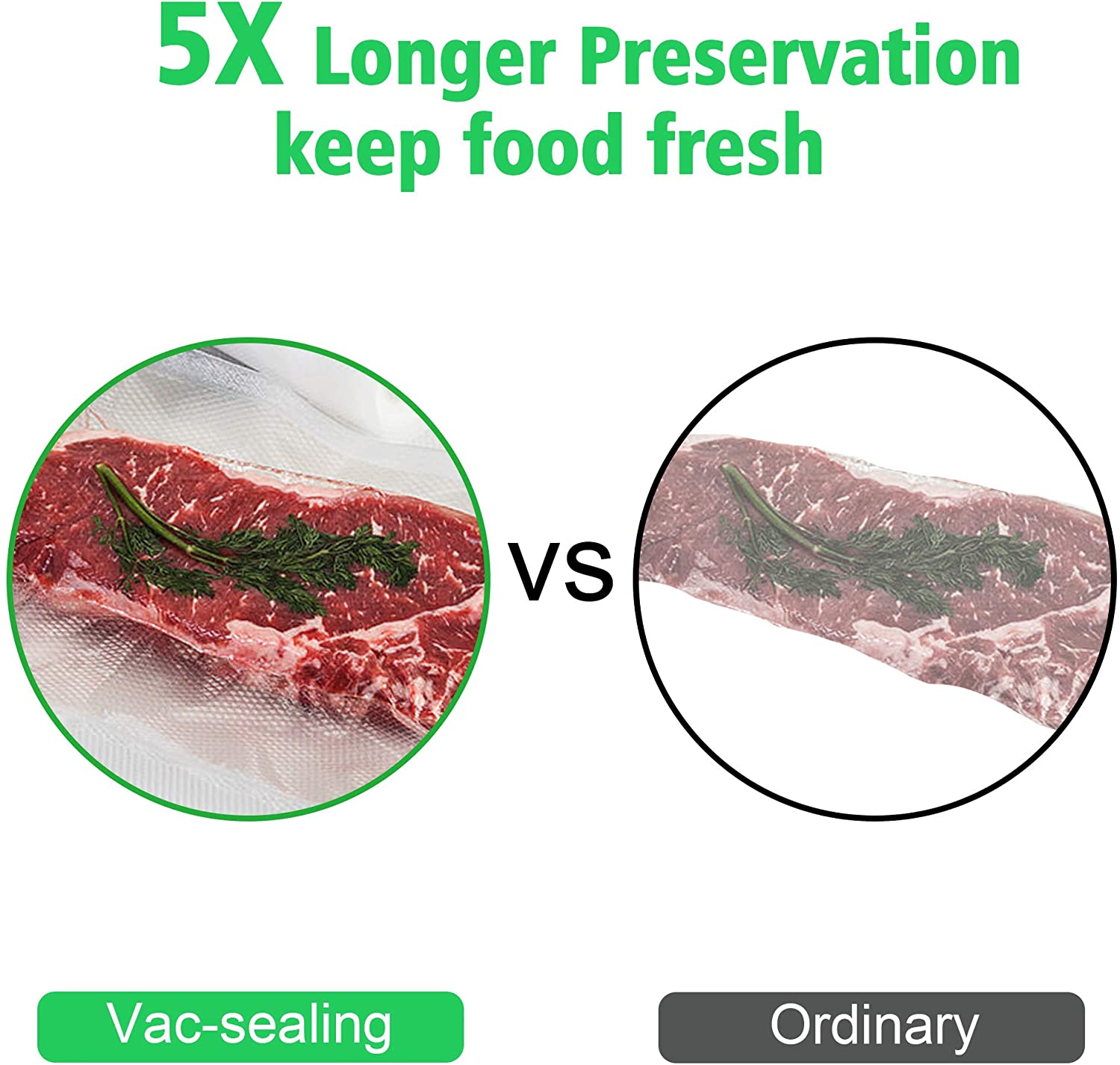 Food Vacuum Sealer Machine with Dry and Moist Mode for Food Preservation - Luckyermore